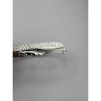 Load image into Gallery viewer, Wide Silver Kada with Pyramid Stud Pattern &amp; Leaping