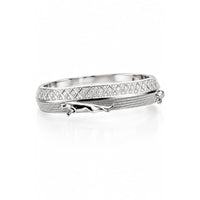 Load image into Gallery viewer, Wide Silver Kada with Pyramid Stud Pattern &amp; Leaping