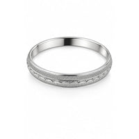 Load image into Gallery viewer, Wide Silver Kada with Scalloped Center Rail &amp; Knurled Edges