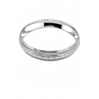 Load image into Gallery viewer, Wide Silver Kada with Scalloped Center Rail &amp; Knurled Edges