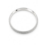 Load image into Gallery viewer, Wide Silver Kada with Scalloped Center Rail &amp; Knurled Edges