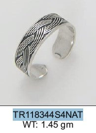 Sterling Silver Antique Finish  ToeRing (162)