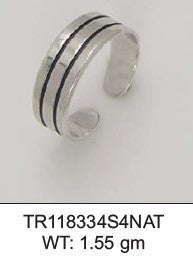 Sterling Silver Antique Finish  ToeRing (137)