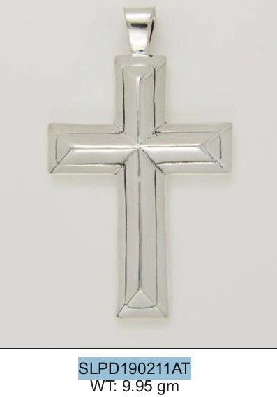 Sterling Silver Antique Finish Cross  Pendant (116)