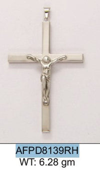 Load image into Gallery viewer, Sterling Silver R-Finish Christian cross Pendant (61)
