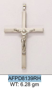 Sterling Silver R-Finish Christian cross Pendant (61)