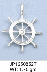 Sterling Silver Ship Wheel Pendant (157)