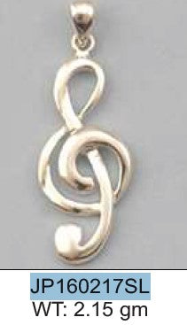 Sterling Silver  Musical Score Pendant (202)