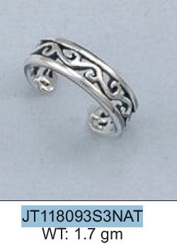 Sterling Silver Antique Finish  ToeRing (171)
