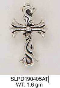 Sterling Silver Antique Finish Cross Pendant (111)