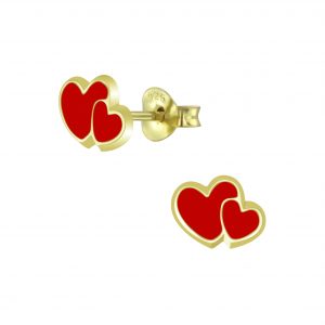 Silver Heart Stud Earrings 803