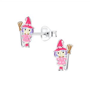 Silver Witch Stud Earrings 538