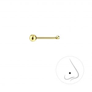 2mm Silver Ball Nose Stud With Ball