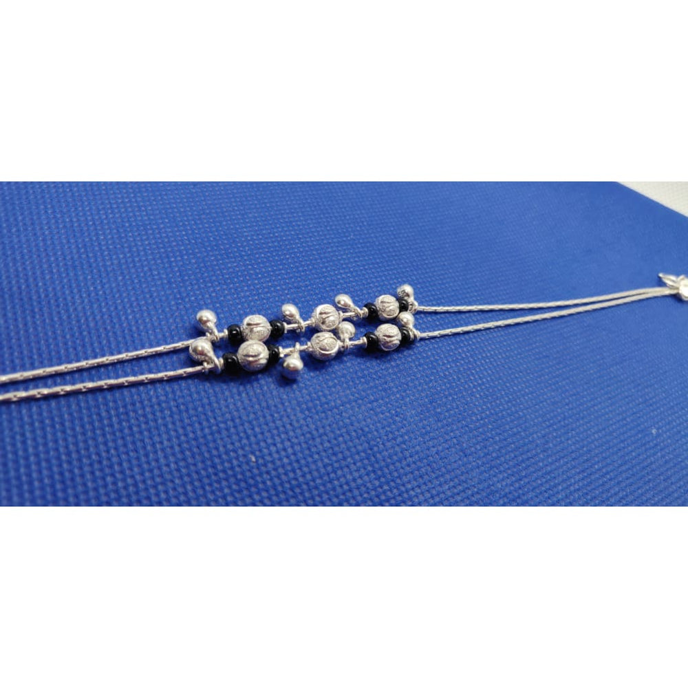 Silver Anklet globe beads - Anklet