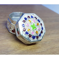 Load image into Gallery viewer, Silver Box Handcrafted Enamel (1364) - Silver Box
