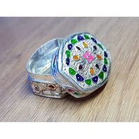 Load image into Gallery viewer, Silver Box Handcrafted Enamel (1736) - Silver Box
