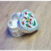Load image into Gallery viewer, Silver Box Handcrafted Enamel (580) - Silver Box
