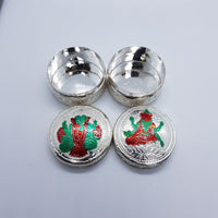 Load image into Gallery viewer, Silver Box Laxmi Ganesh Round Pair (42) - Silver Box
