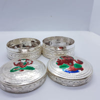 Load image into Gallery viewer, Silver Box Laxmi Ganesh Round Pair (55) - Silver Box
