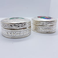 Load image into Gallery viewer, Silver Box Laxmi Ganesh Round Pair (55) - Silver Box

