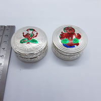 Load image into Gallery viewer, Silver Box Laxmi Ganesh Round Pair (55) - Silver Box
