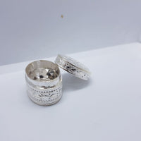 Load image into Gallery viewer, Silver Box Oval Handcrafted (10) - Silver Box
