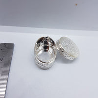 Load image into Gallery viewer, Silver Box Oval Handcrafted (10) - Silver Box
