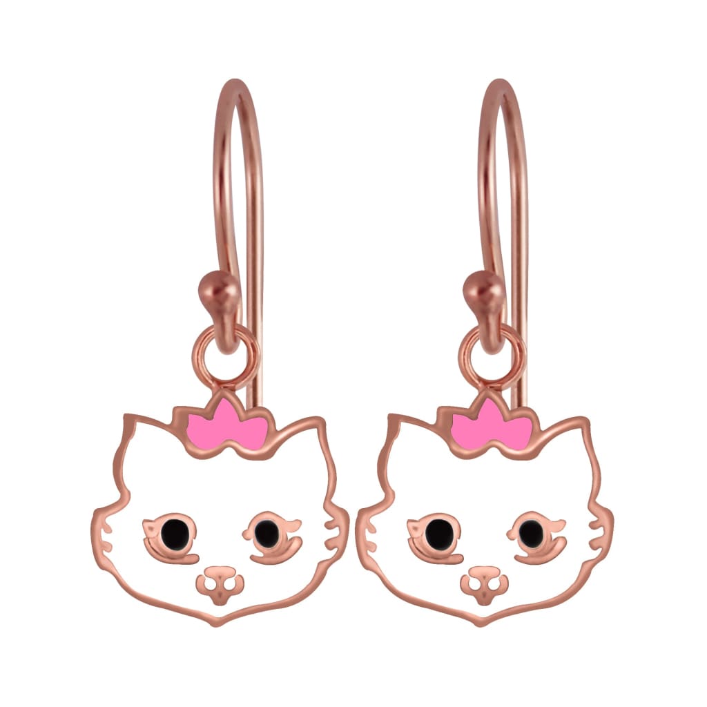 Silver Cat Earrings - Earrings