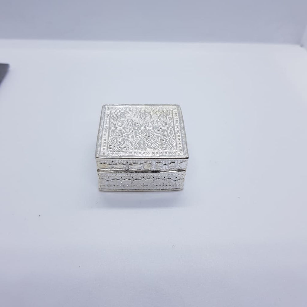 Silver Handcrafted Square Box (25) - Silver Box