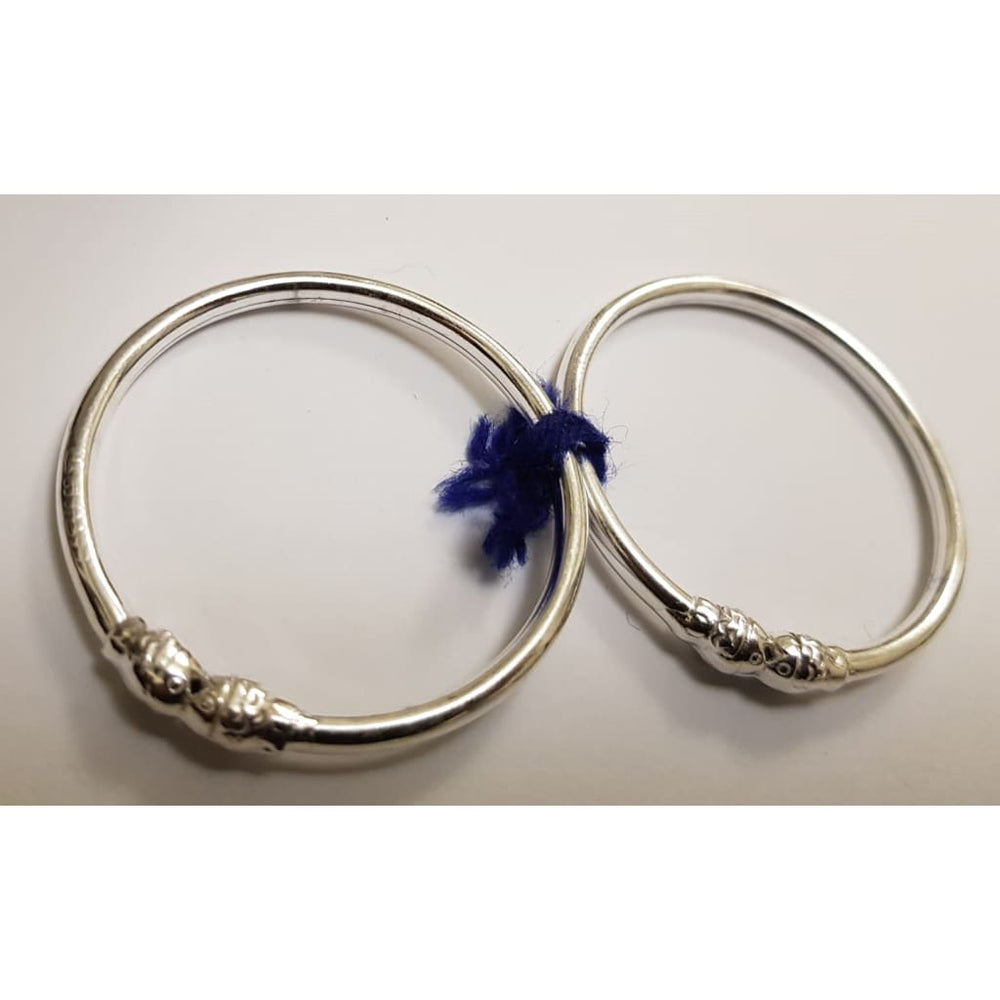 Silver Kids Bangle/Kada beads Pair J106 (For 1 to 2 years 