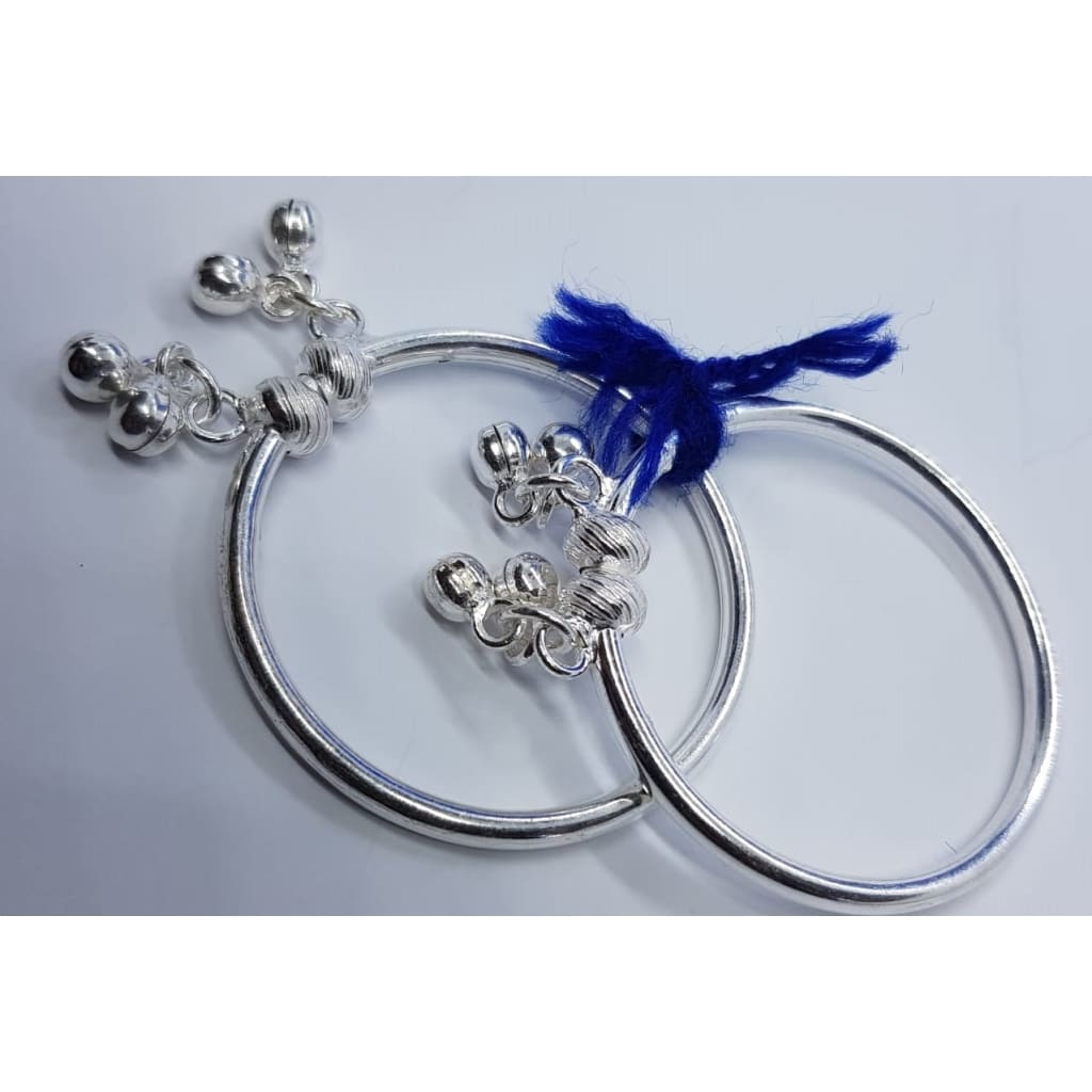 Silver Kids Bangle/Kada Pair J140 (For to 1.5 years old)