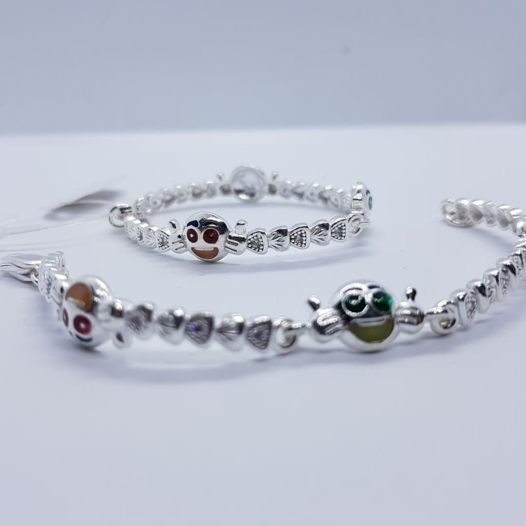 Silver Kids Bracelet Emoji (2 to 4 years) - Kids Bracelet