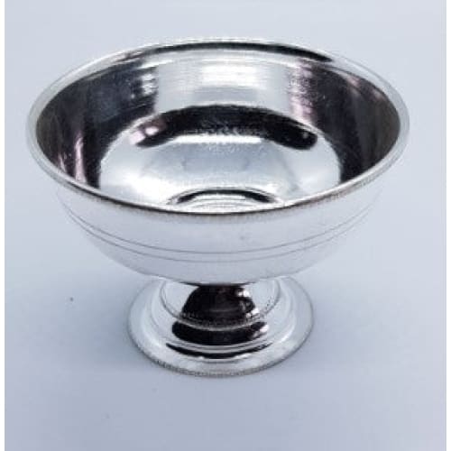 Silver Lamp plain (18) - Puja items