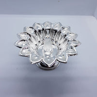 Load image into Gallery viewer, Silver Lotus Akhand Jyot (025) - Puja items
