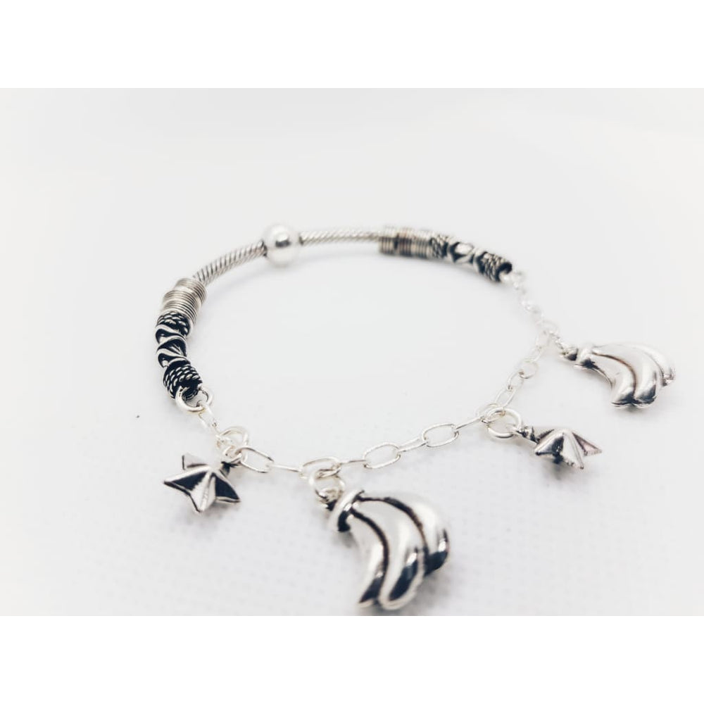 Silver Oxy Hanging (Kada) Banana Bracelet Purity 925 - 