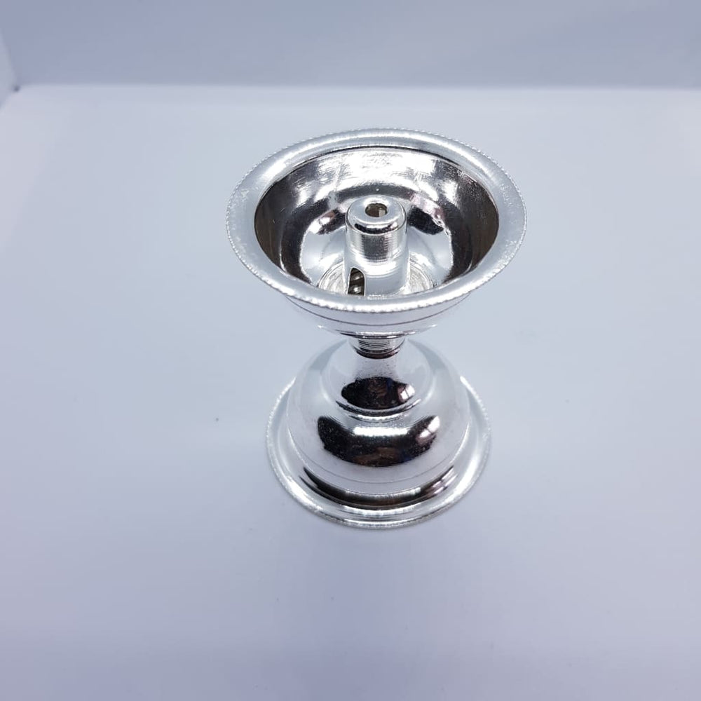 Silver plain Akhand jyot (Lamp 23) - Puja items