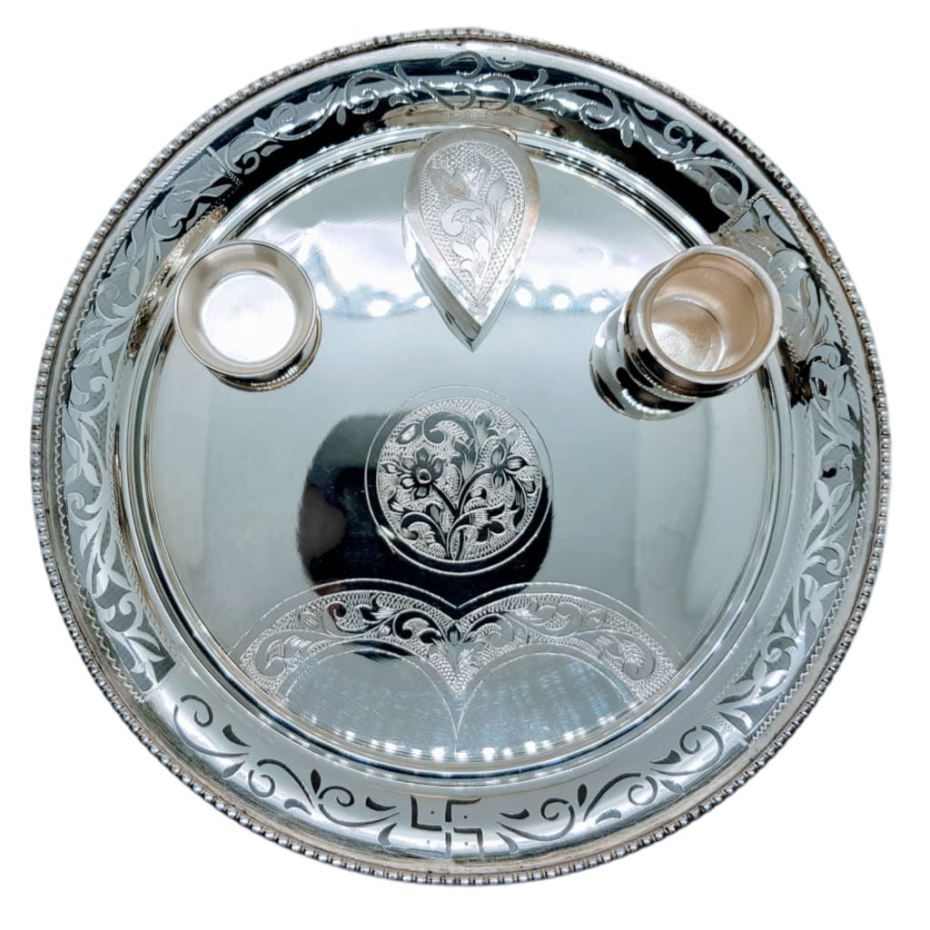 Silver Puja/Aarti Thali 20 - Puja Item