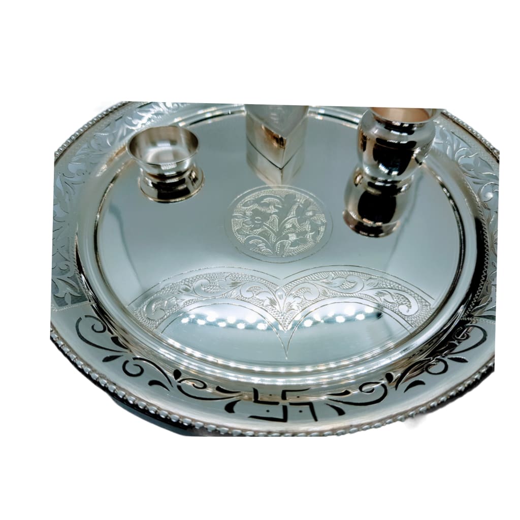 Silver Puja/Aarti Thali 20 - Puja Item