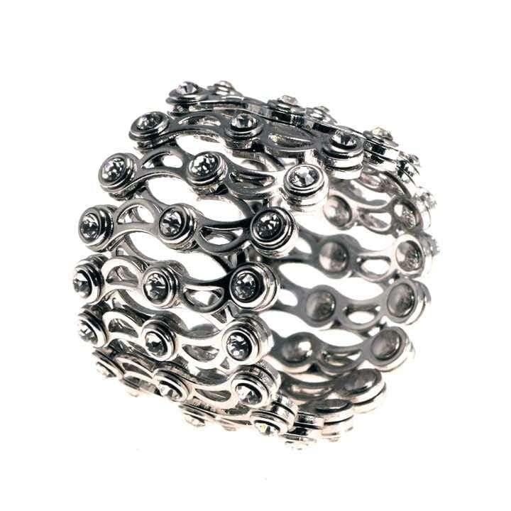 2 in 1 Folding Retractable Rings Bracelet Magic Rhinestone Rings Deformable  Brac | eBay