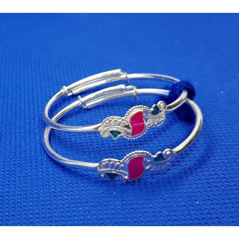 Sterling Silver adjustable Bangle/kada D8450