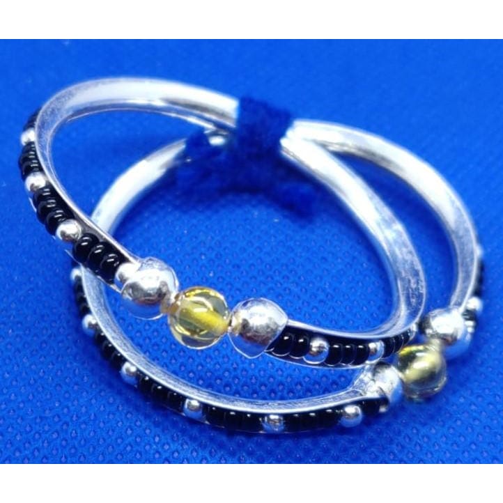 Sterling Silver Baby Nazariya Bracelet onyx (2 colors)