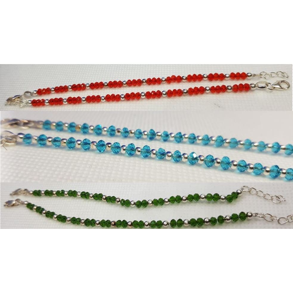 Sterling Silver Baby Nazariya Bracelet/Anklet Modern (3 