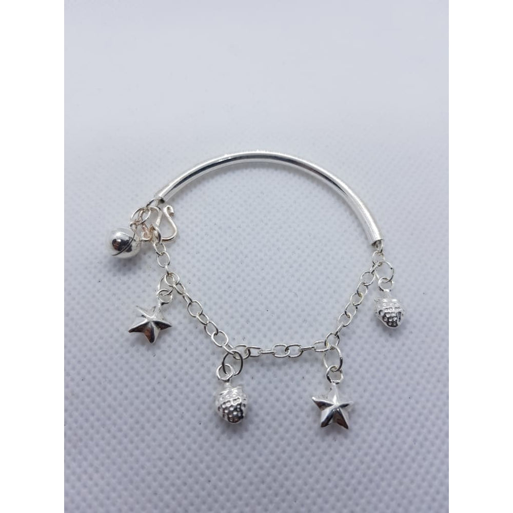 Sterling Silver Baby star ball Anklet - Anklet