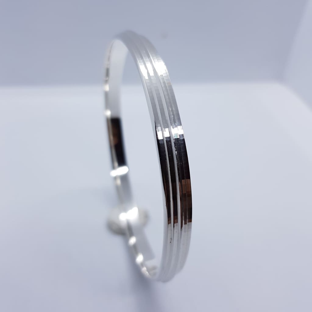 Sterling Silver Silver Bangle/Kada (224) 67MM - Bracelets