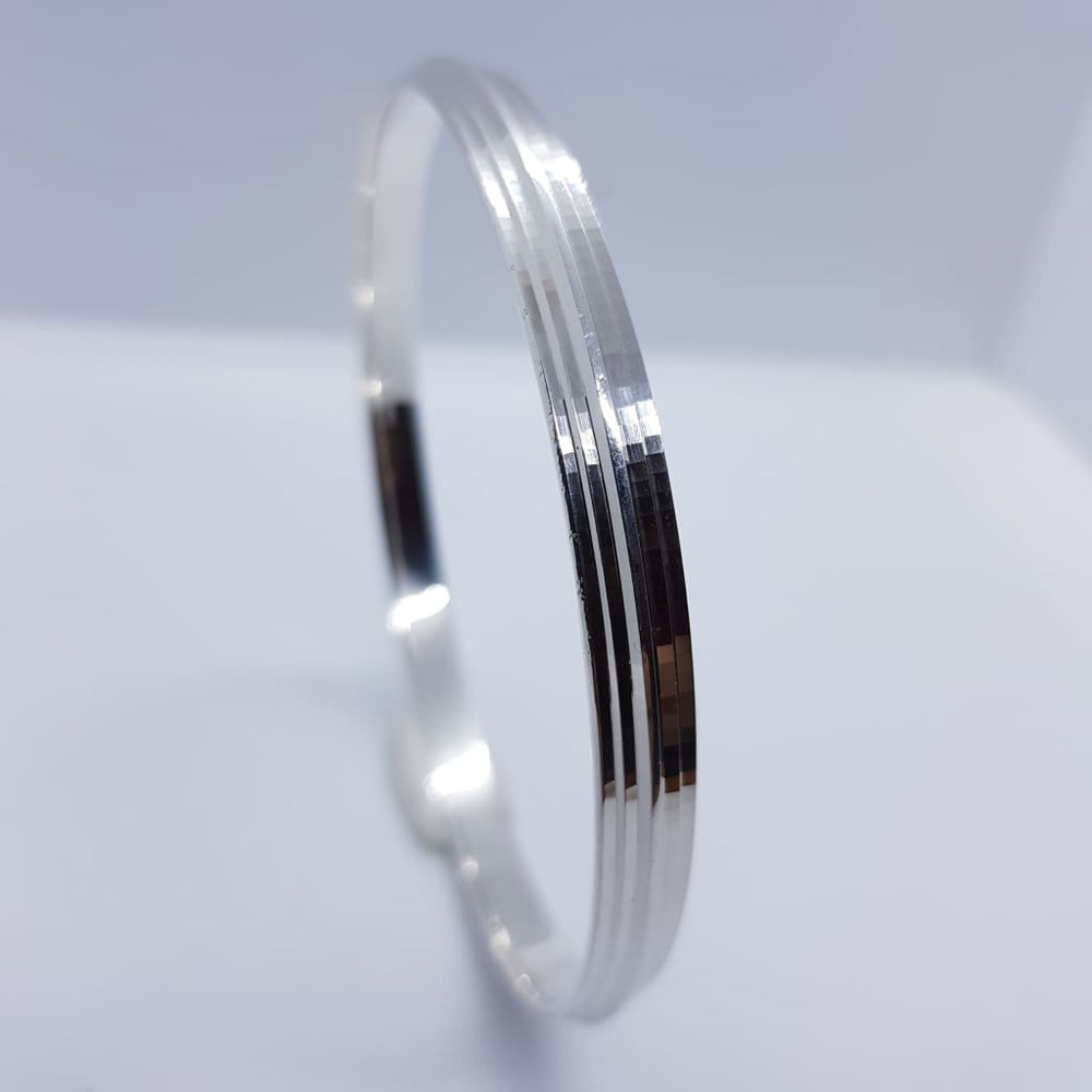 Sterling Silver Silver Bangle/Kada (247) 73MM - Bracelets