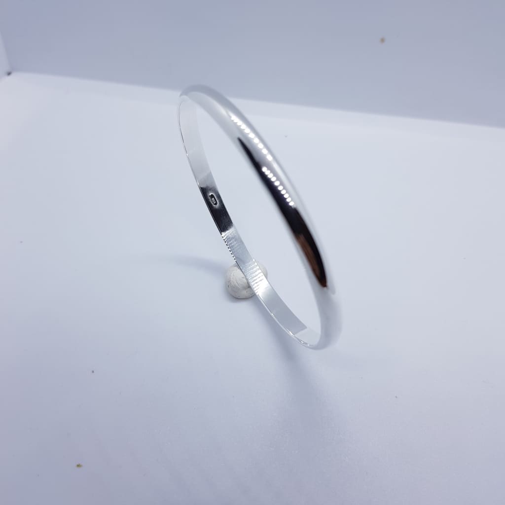 Sterling Silver Bangle/Kada (547) 60MM - Bracelets