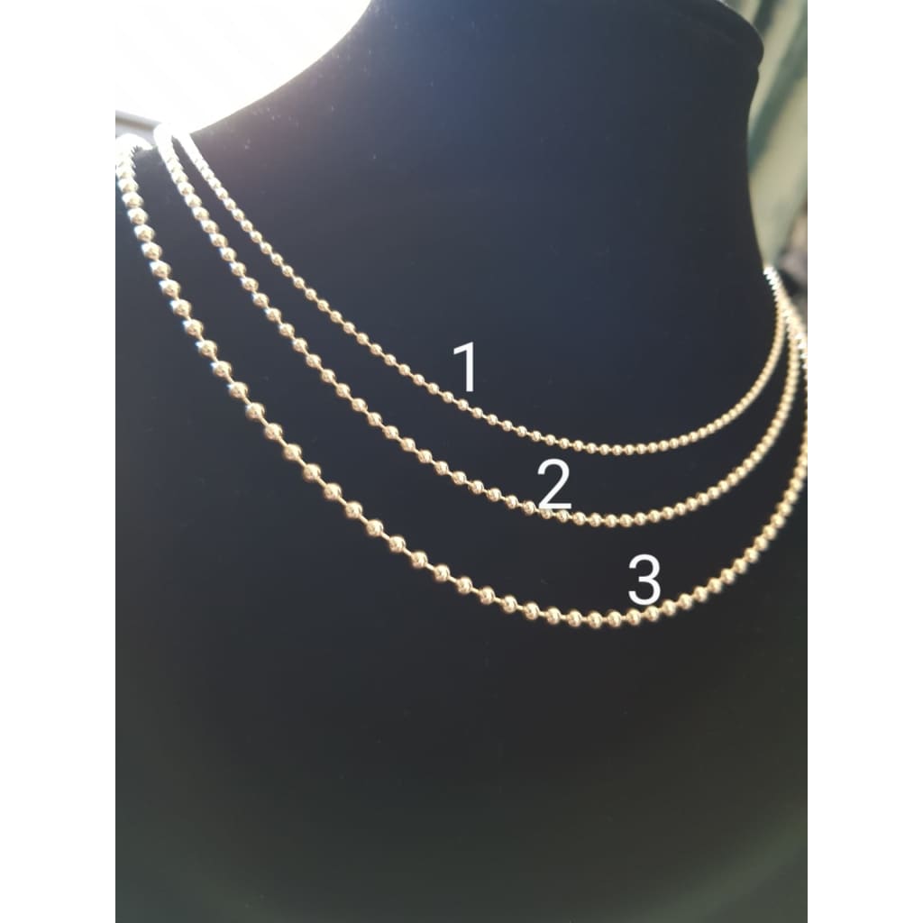 Sterling Silver bead Chains (3 variants) - 1