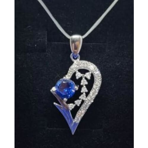 Sterling silver blue streak pendant - Pendant