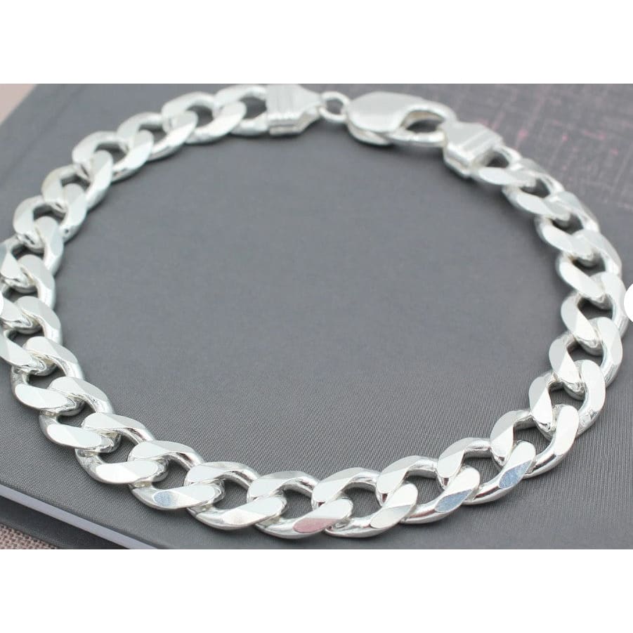 Sterling Silver Curb Bracelet (11MM) - Bracelet