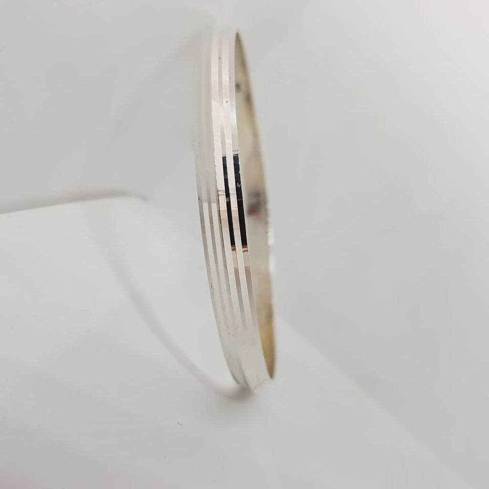 Sterling Silver FL Bangle/Kada (60.3MM/ 2.6) - Bracelets